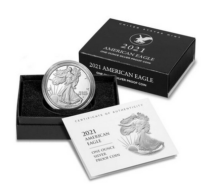 2021 Silver Eagle - West Point Proof - Type 2 - Original Government Packaging (OGP)