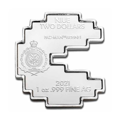 2021 Niue - PAC-MAN Shaped - 1 oz Silver BU coin