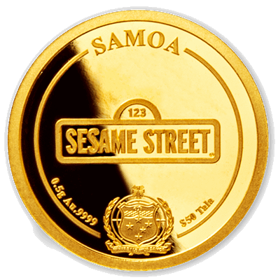 Sesame Street Cookie Monster 0.5gram Gold Coin