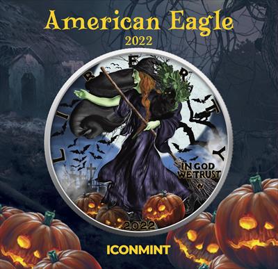 PREORDER: 2022 Halloween Silver Eagle - Icon Mint