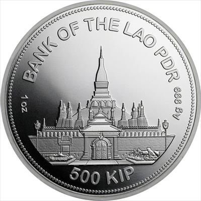 2020 Laos Panthera Tigris Fabulous 15 Privy Mark - 1 oz Silver 500 KIP Tiger BU