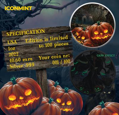 PREORDER: 2022 Halloween Silver Eagle - Icon Mint