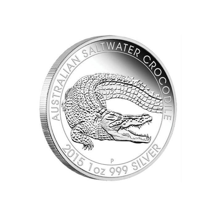 2015 Australian Salt Water Crocodile - 1 Oz Silver - Perth Mint