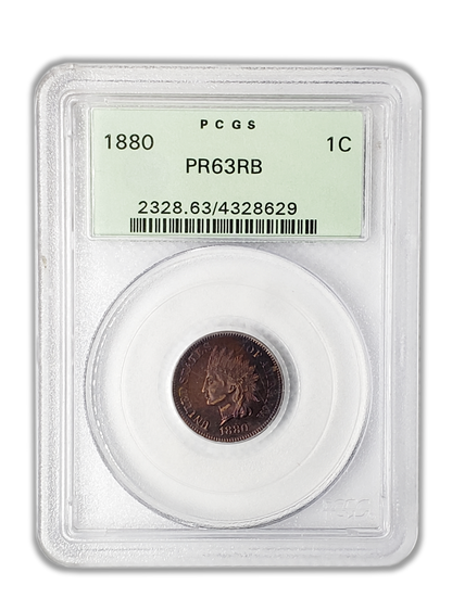 1880 Indian Cent Philadelphia Proof - PCGS PR63 RB