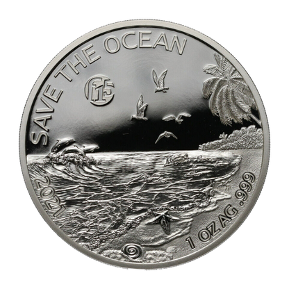 2021 1 oz Vanatu Save the Ocean Silver CoinsTV