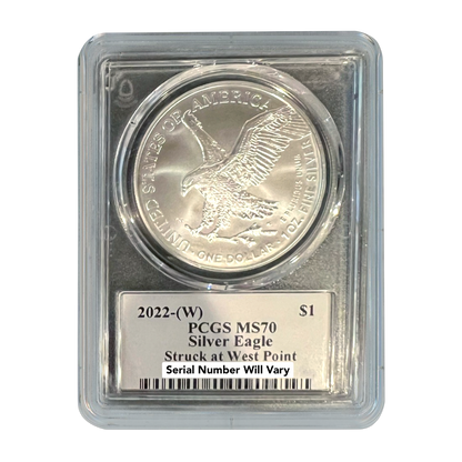 2022-W  Silver Eagle PCGS MS70 Thomas Cleveland Signature Label