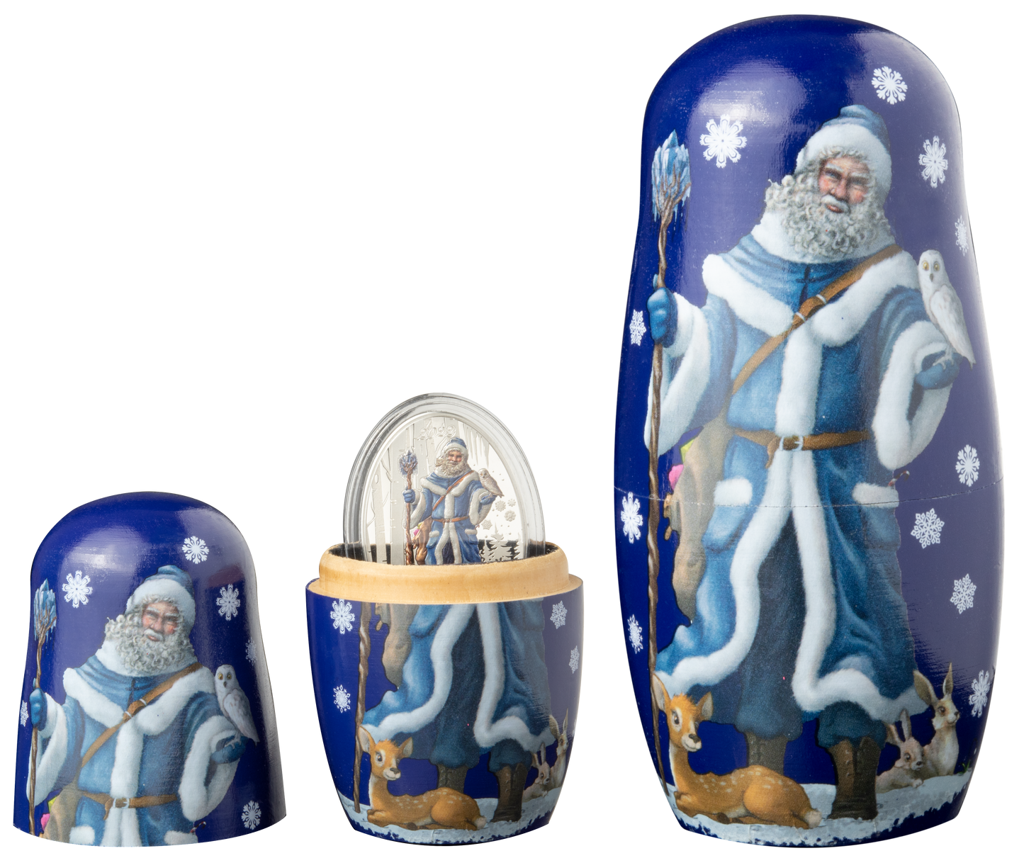 2022 $5 PROOF 1 OZ SILVER "FATHER FROST" MATRYOSHKA DOLL SERIES