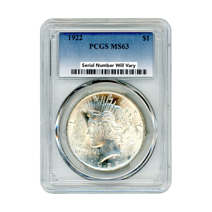 1922 Peace Dollar - PCGS MS63