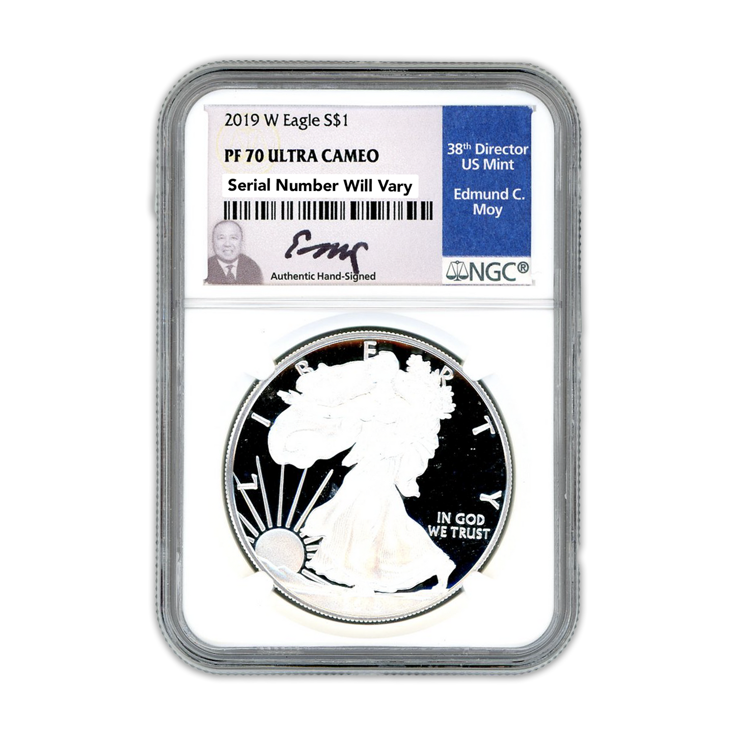 2019-W Silver Eagle - Proof - NGC PF70 Ultra Cameo Moy Label