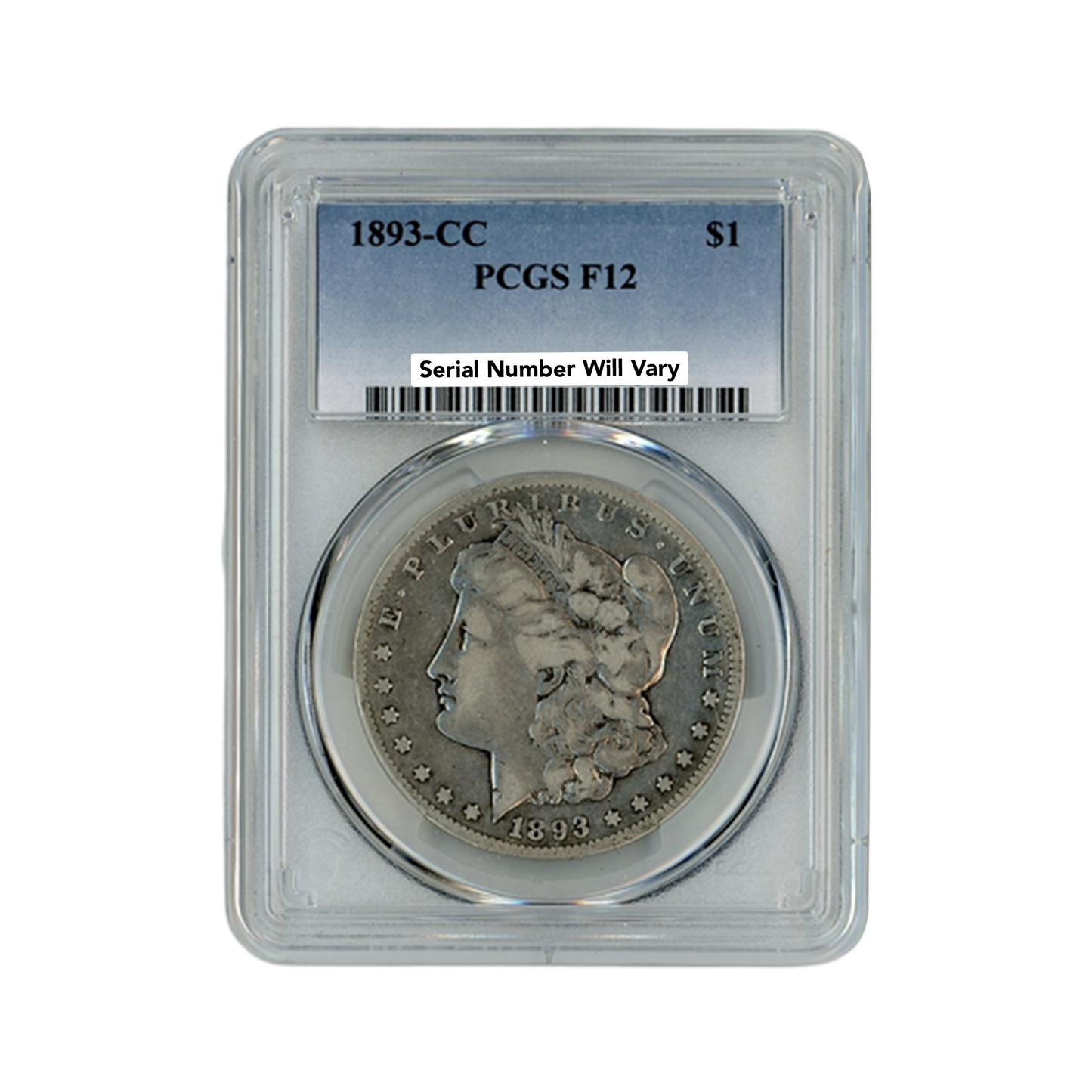 1893-CC Morgan Silver Dollar Carson City - PCGS F12