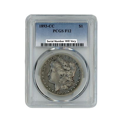 1893-CC Morgan Silver Dollar Carson City - PCGS F12