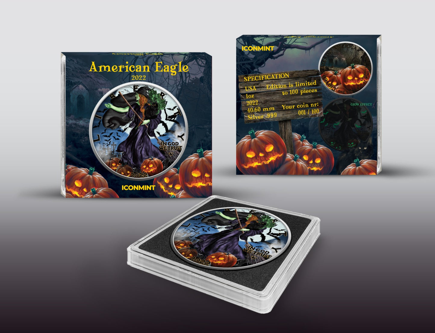 PREORDER: 2022 Halloween Silver Eagle - Icon Mint