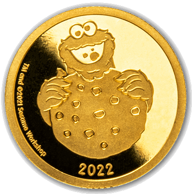 Sesame Street Cookie Monster 0.5gram Gold Coin