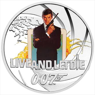 2021 James Bond Live And Let Die Colored Coin 1/2 oz Silver Proof