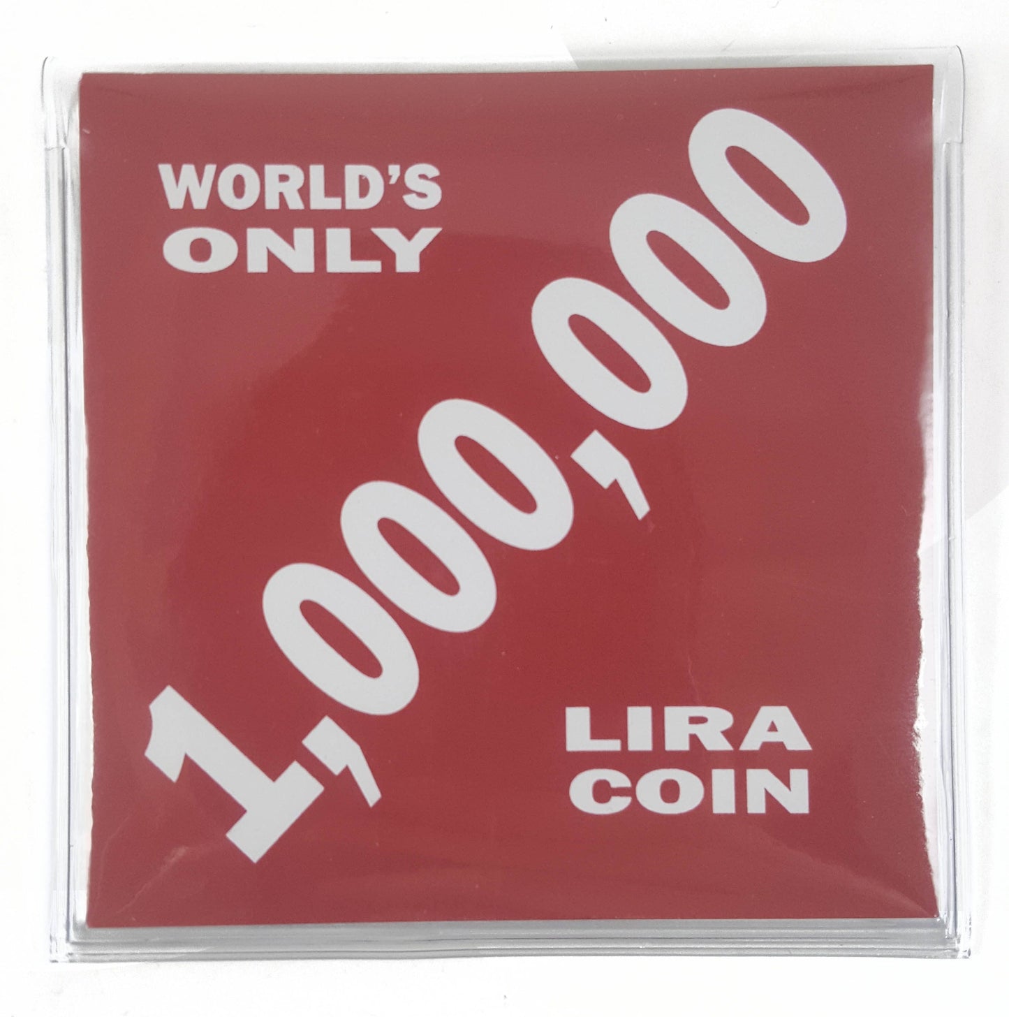 One Million Lira Coin in Display