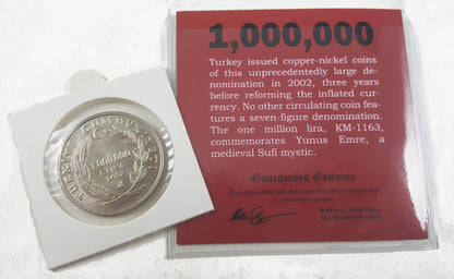 One Million Lira Coin in Display