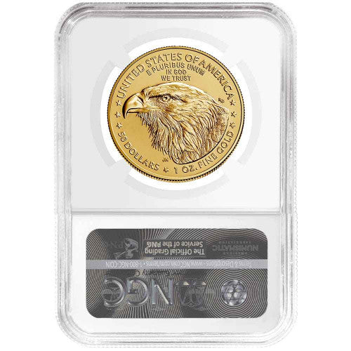 2021 $50 Gold Eagle 1 oz - Business Strike - Type 2 - NGC MS70 ER Early Release Jennie Norris Label